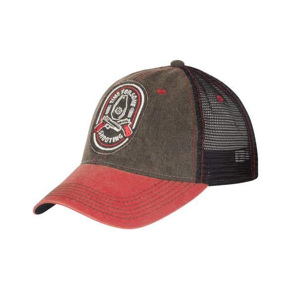 Czapka Snapback Shooting Time Washed Black/Red C
