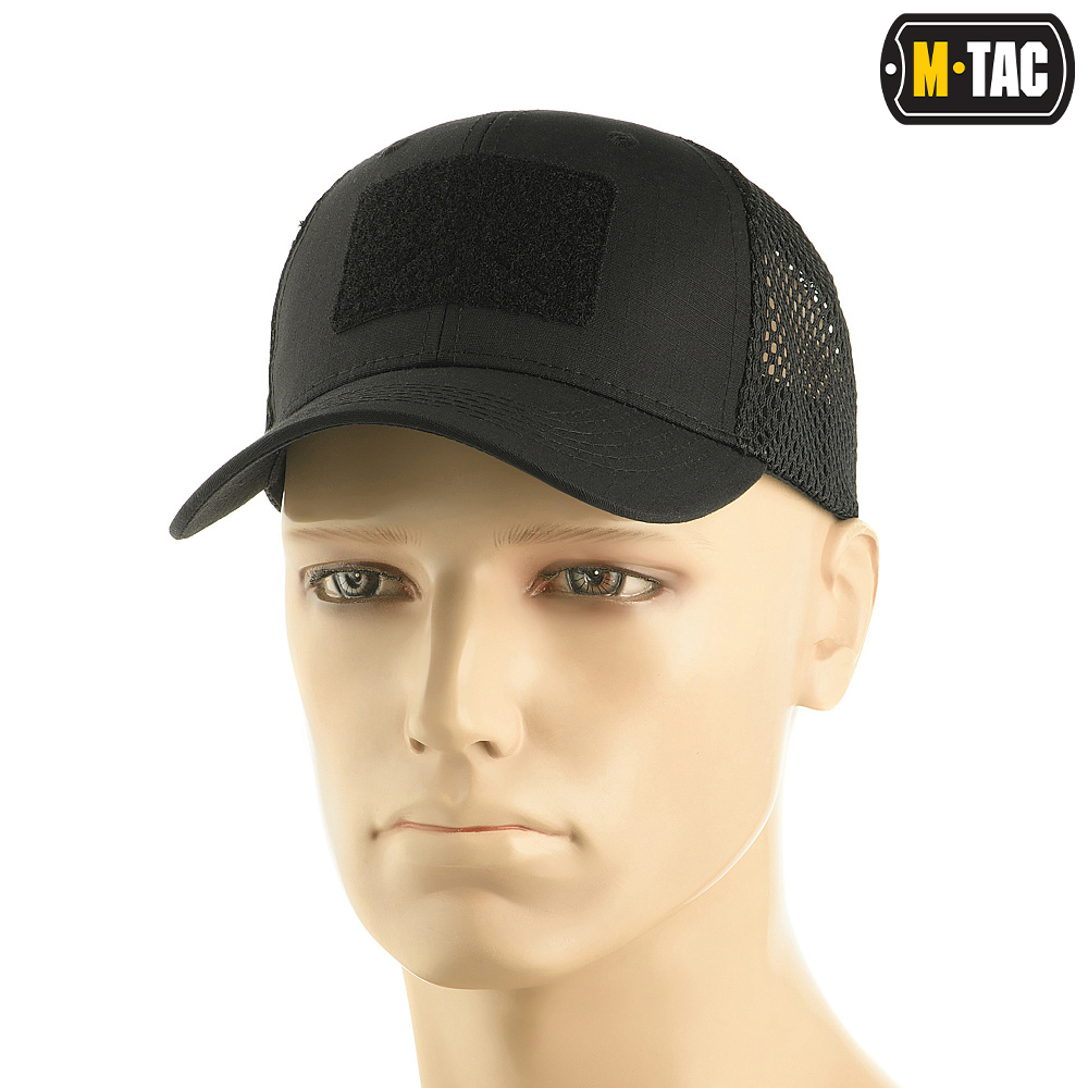 M-Tac czapka z daszkiem siatka na rzep Flex Rip-Stop Black L/XL