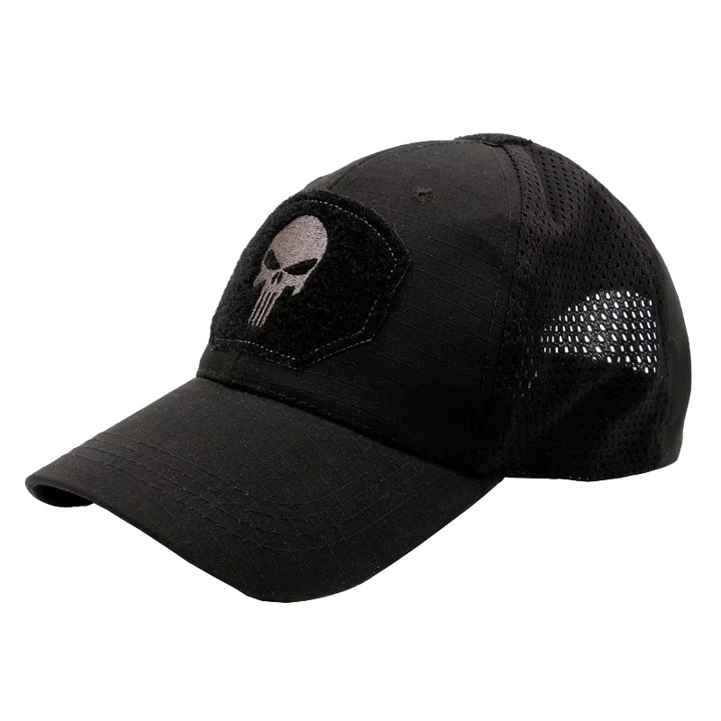 Czapka Taktyczna Mesh Punisher Czarna OUTLANDRA